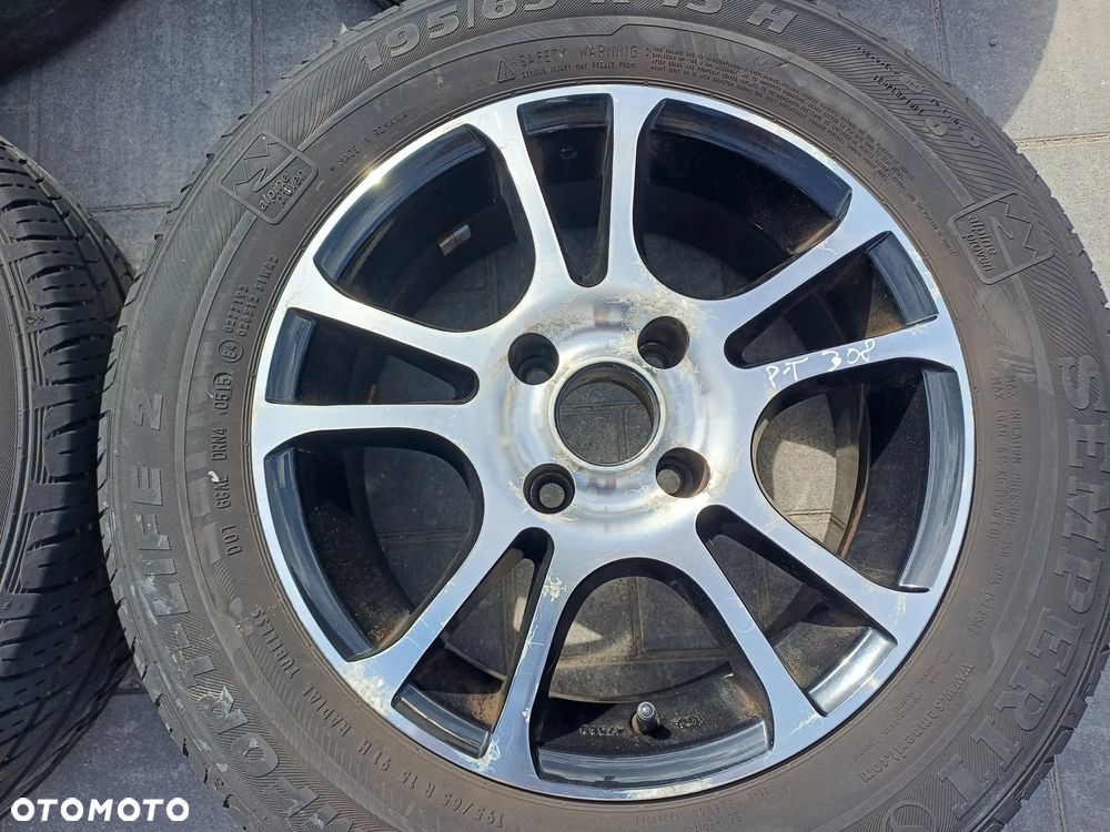 FELGI Z OPONAMI KOŁA ALUMINIOWE PEUGEOT 308 I R15 4X108 ET24 65,1 mm OPONY SEMPERIT 195/65 R15 NR34 - 2