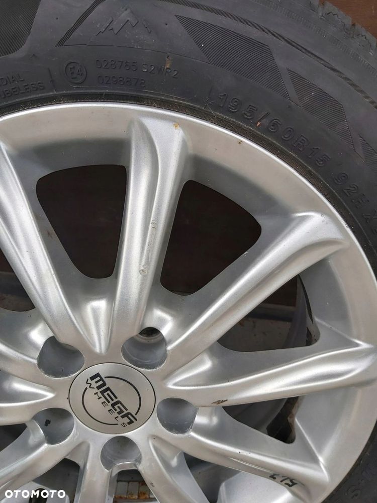 Alufelgi 15 5x100 opony zimowe 196/60R15 zimowe zima Toyota Seat Golf Audi - 14