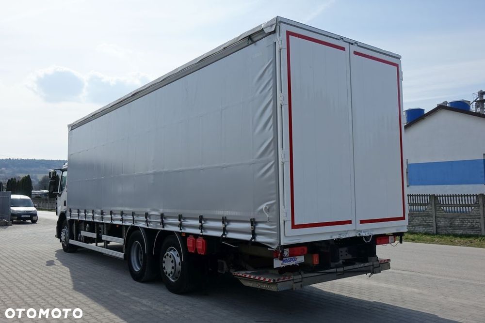 Renault D26 WIDE 6x2 / FIRANKA / EURO6 / AUTOMAT / NOWE PLANDEKI / OŚ PODNOSZONA I SKRĘTNA / WINDA ZAŁADUNKOWA - 7