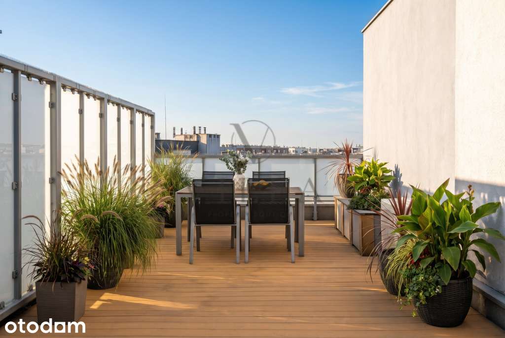 Dwupoziomowe mieszkanie, taras 34 m2, balkon 8 m2