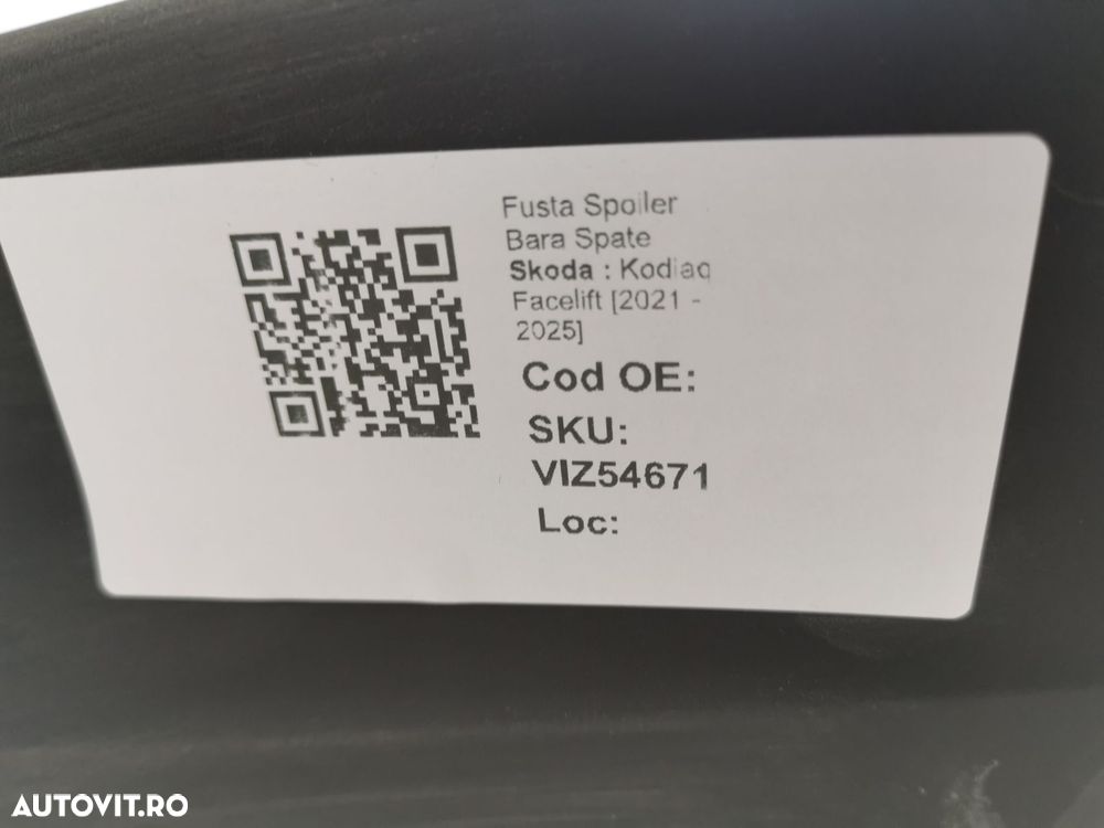 Fusta Spoiler Bara Spate Skoda Kodiaq Facelift 2021 2022 2023 2024 202 - 8