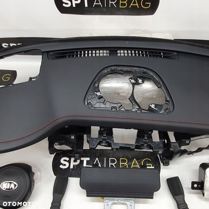 KIA STINGER DESKA ROZDZIELCZA KONSOLA KOKPIT PULPIT PODUSZKI AIRBAG AIR BAG PASY KURTYNY KIT SET - 3