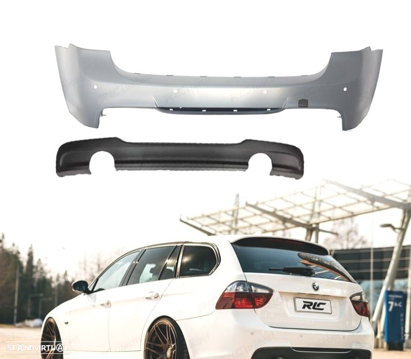 KIT CARROÇARIA BMW E91 05-08 LOOK M3 PDC SRA - 3
