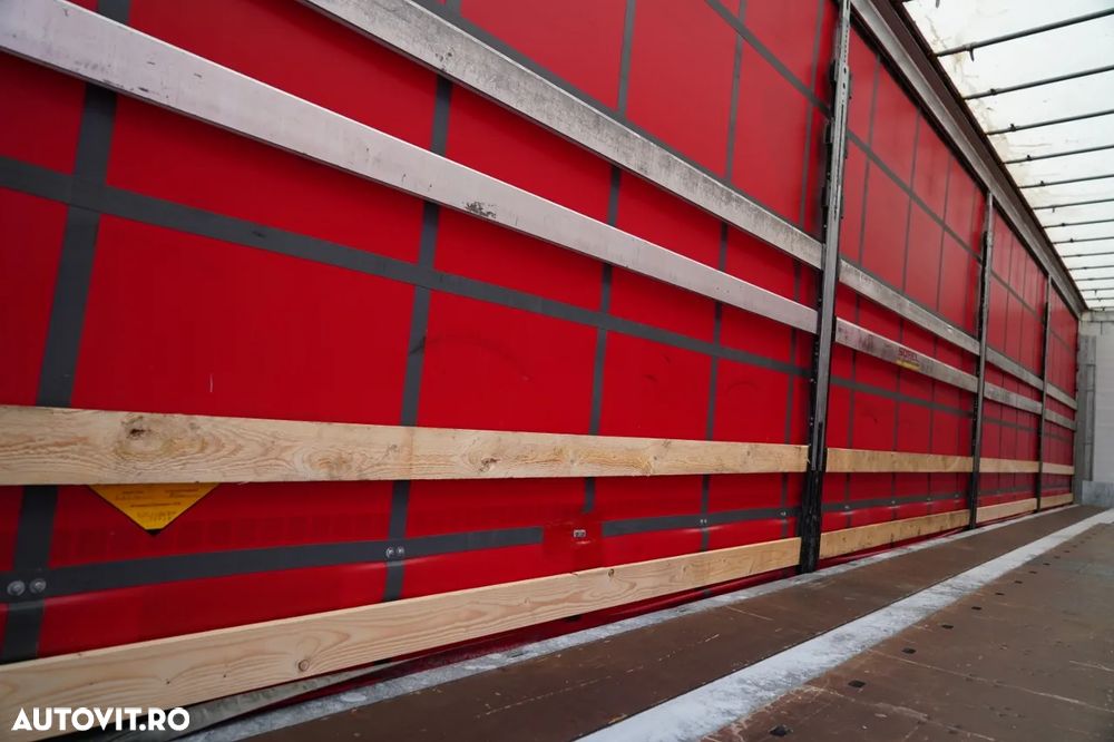 Schmitz Cargobull CORTINĂ / MEGA / PLATĂ JOSĂ / CAMION DIN OȚEL - 9 M / ACOPERIȘ CULISANT / AXĂ CULISANTĂ - 17