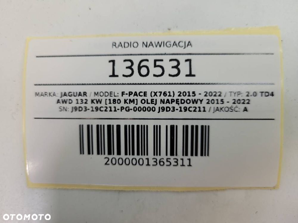 RADIO NAWIGACJA CZYTNIK F-PACE X761 J9D3-19C211-PG-00000 J9D3-19C211 EUROPA - 11