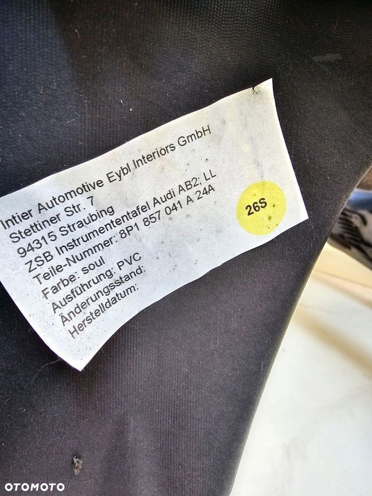 DESKA KOKPIT KONSOLA AUDI A3 8P 8P1857041A SOUL ORYGINAŁ - 8