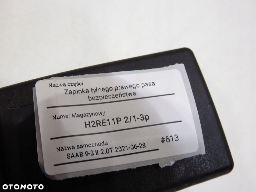ZAPINKI PASA BEZPIECZEŃSTWA PRAWY TYŁ SAAB 9-3 II - 4