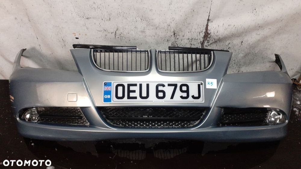 ^ ZDERZAK PRZÓD PRZEDNI DO BMW E90 E91 SERIA 3 ARCTIC METALLIC HALOGENY USZKODZONY !! - 1