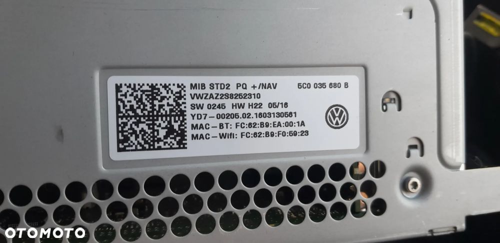 VW SCIROCCO PASSAT GOLF TIGUAN T-ROC RADIA NAWIGACJA 5C0035680B EUROPA - 4