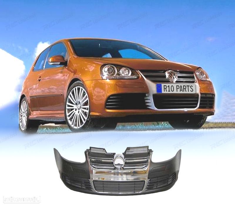 PARA-CHOQUES FRONTAL VW GOLF 5 LOOK R32 CROMADO SRA - 1