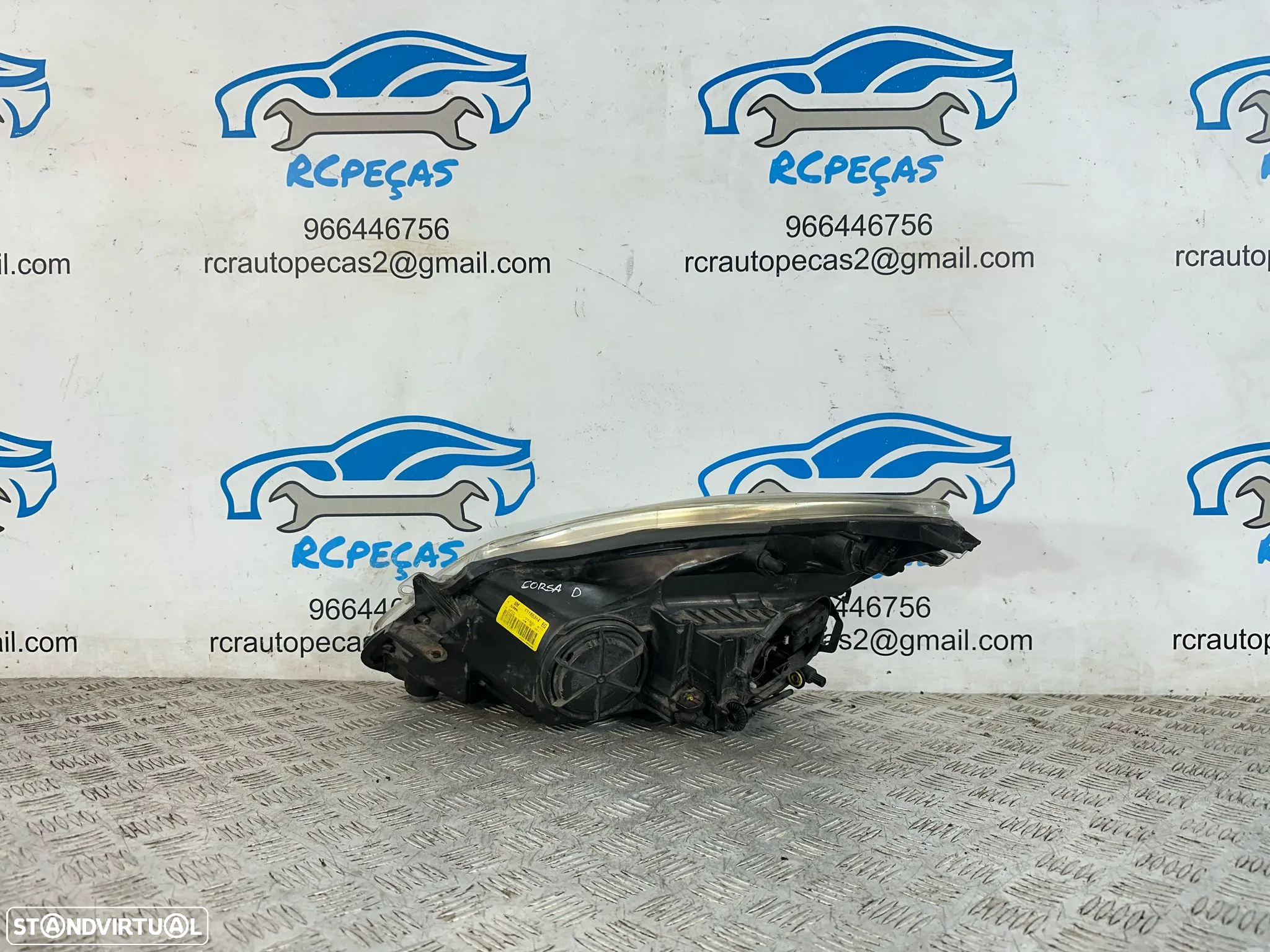.Conjunto Oticas Farois Frontal Frente Esquerda Direita Halogenio Original GM Opel Corsa D 13186384 13186383 2006 - 2014 - 9