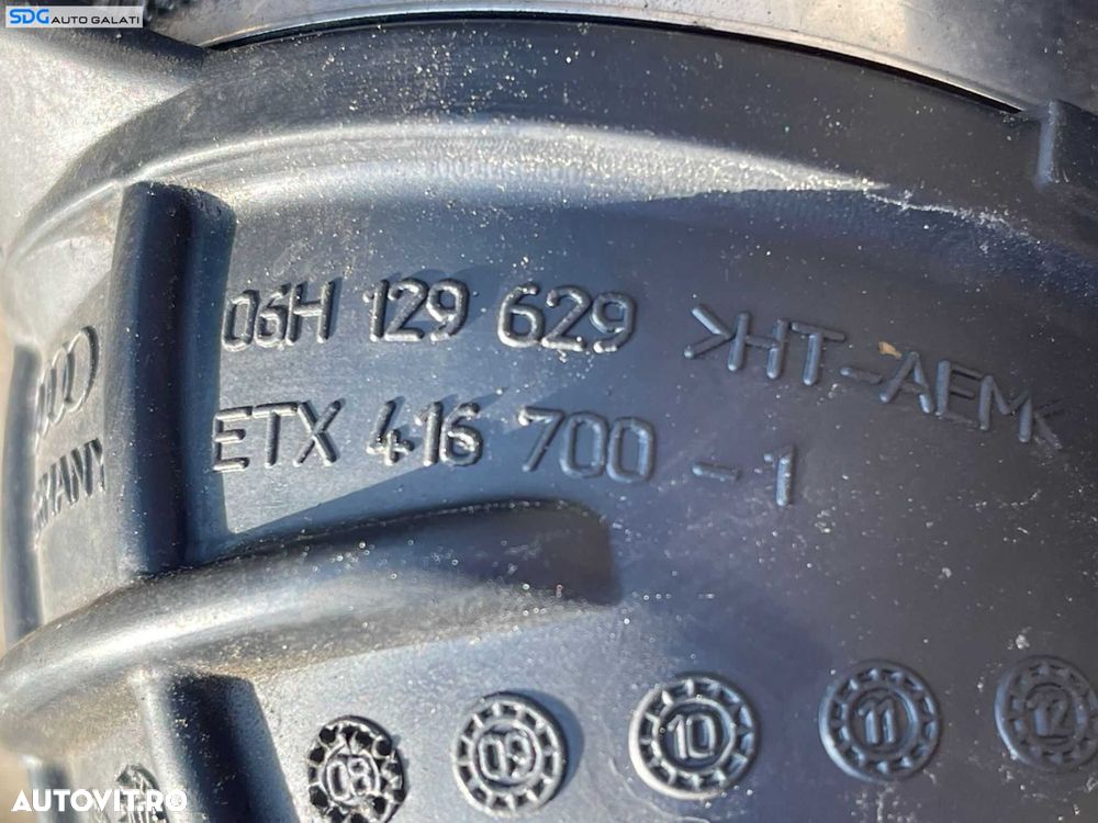 Furtun Conducta Racord Admisie Aer Turbo Turbina Turbosuflanta Audi A5 2.0 TFSI CDNB CDNC CAEA CAEB CPMA CPMB 2008 - 2011 Cod 06H129629 [C3097] - 2