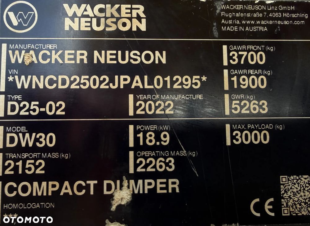 Wacker Neuson DW30 Wozidło Budowlane-Rolnicze 3 tony. 4x4. OBROTOWA koleba 415 mtg .2023 rok. Jak nówka z salonu. Yanmar silnik. Z upadłości Norweskiej. Pełne sterowanie dżojstik REWERS HYDROSTATIC. Opony zero zużycia. Aktualna DEKRA BMWT. Pełny Oryginał Fabryczny Lakier w każdym miejscu! Ani deka luzu wycieku. Oswietlenie Full. Szybka wolna jazda. WIELKA OKAZJA. Hak kulka. wszystkie opony 2021 rok. Wielka Okazja! - 6