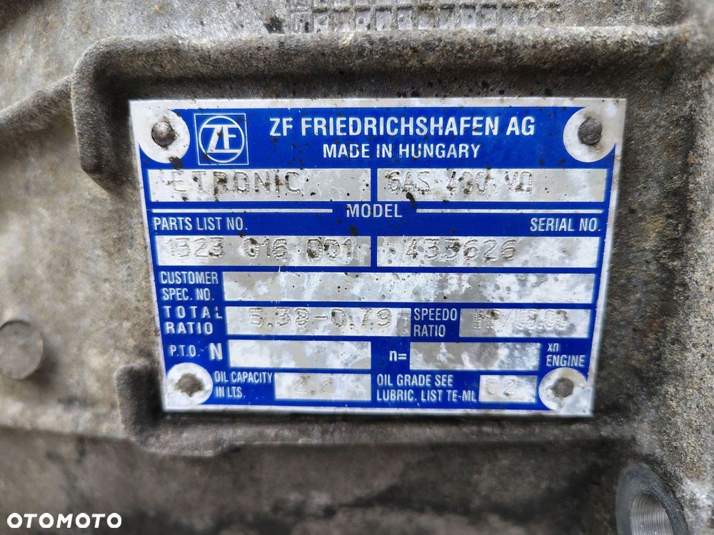 SKRZYNIA BIEGÓW AUTOMAT 6AS400V0 IVECO DAILY 3 III FL2 35C15 3.0 HPI - 2
