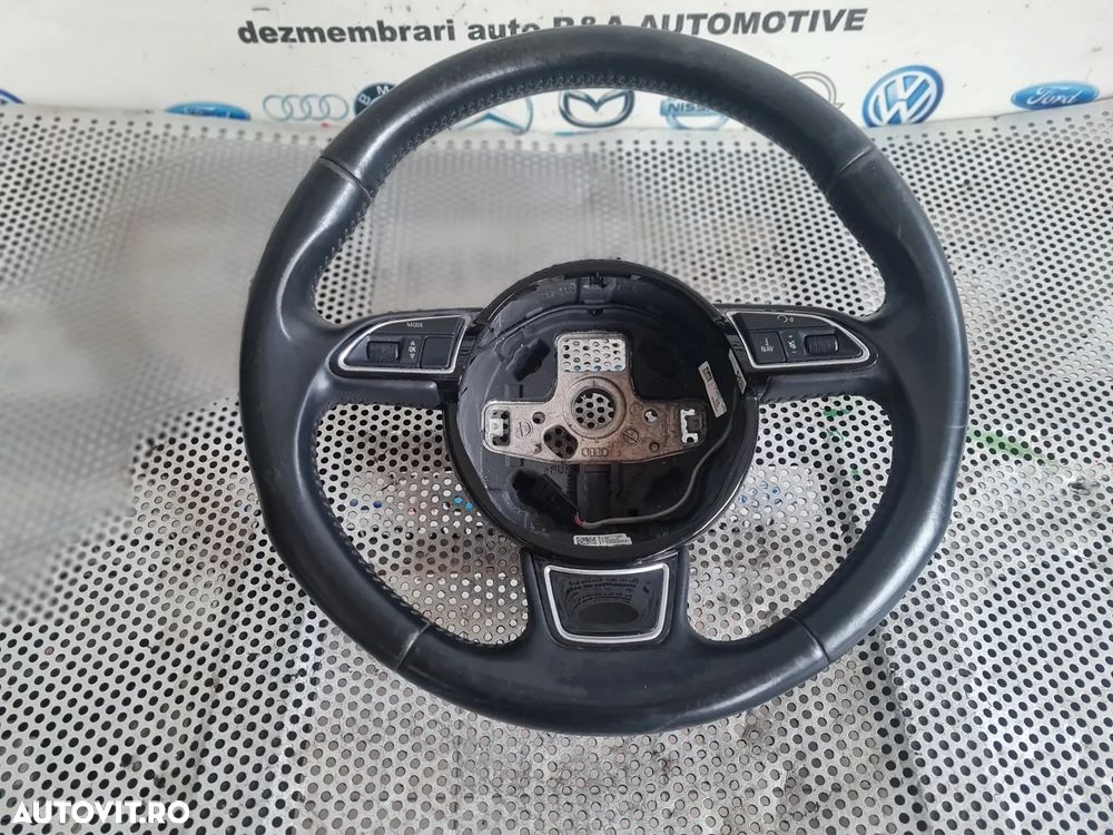 Volan Din Piele Cu Comenzi Airbag Rotund Audi A4 B8 Q3 Q5 A5 2.0 Tdi Euro 5 Cod Motor CJC Cutie Aut - 5