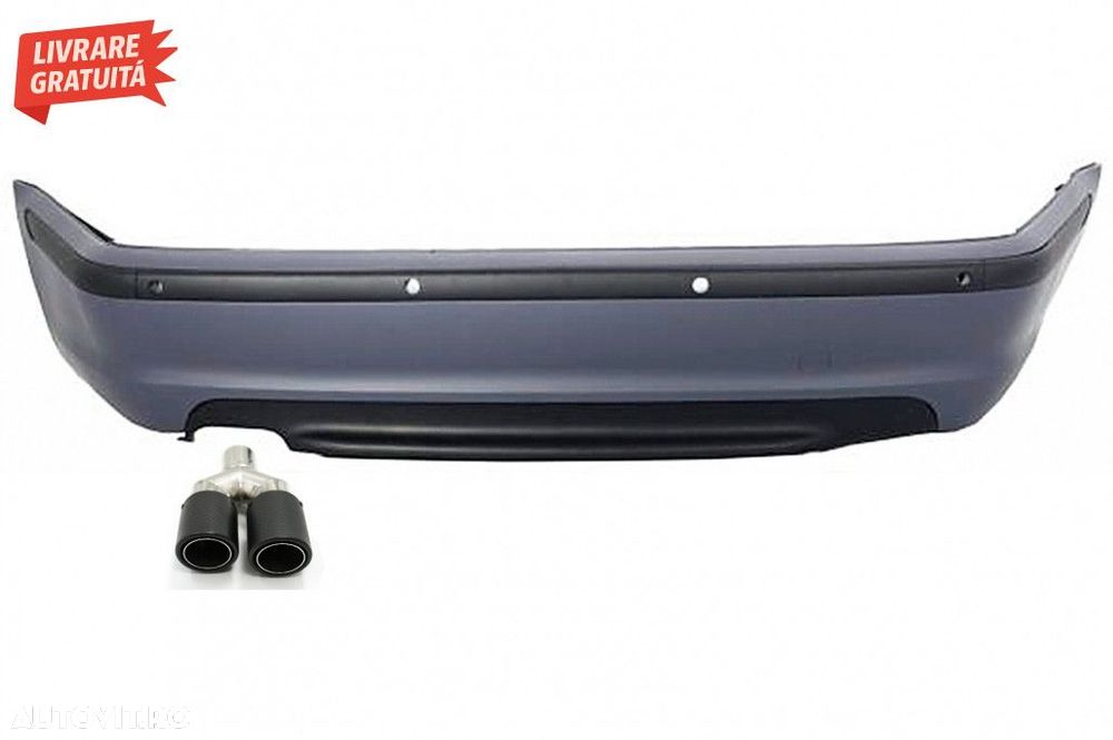 Bara Spate cu Toba Ornament Evacuare Fibra Carbon Mat BMW Seria 3 E46 - 2