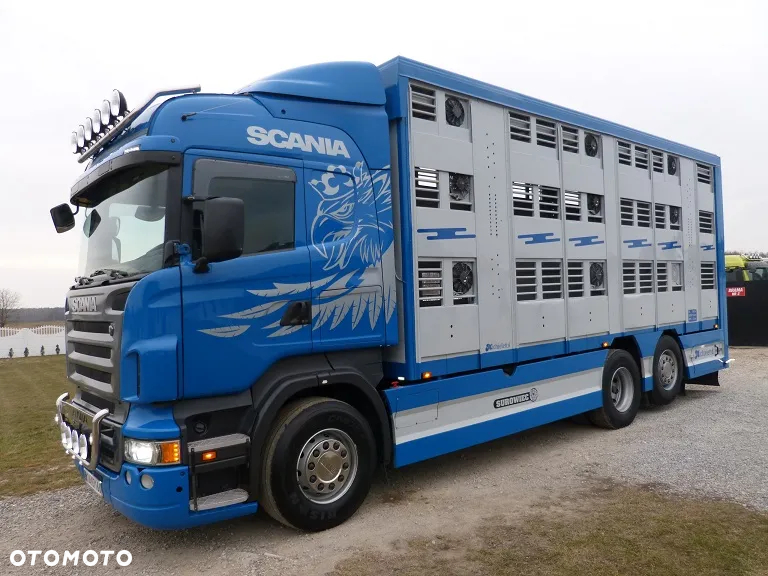 Scania R420 DO ŻYWCA / ZWIERZĄT / BYDŁA TRZODY CHLEWNEJ/ 3 POKŁADY / WAGA EL. / EURO 5 / OŚ SKRĘTNA / - 4