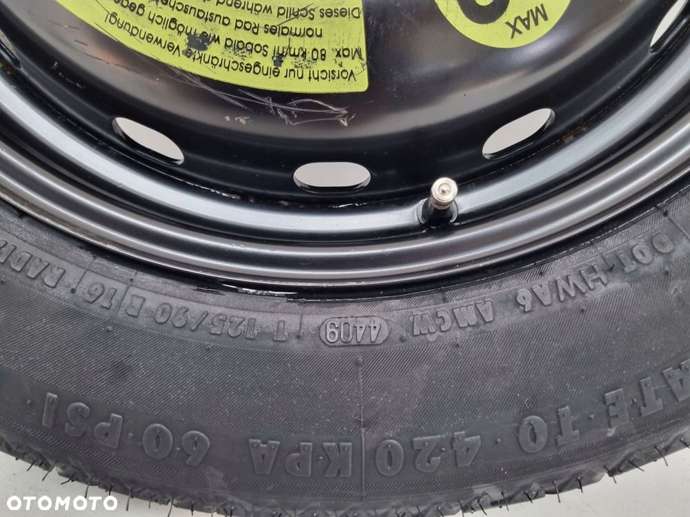KOŁO DOJAZDOWE Mercedes W169 W245 dojazdówka 125/00 R16 5x112 1694000802 - 7