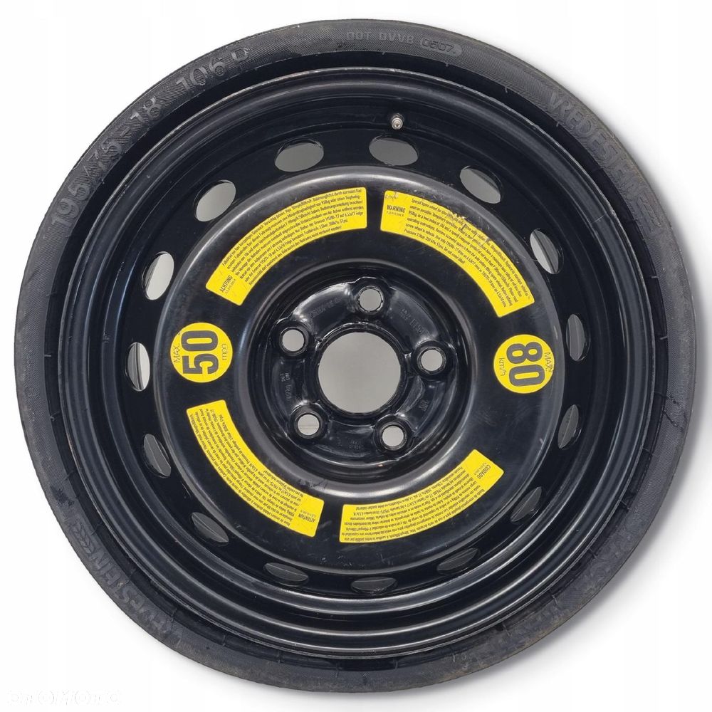 KOŁO DOJAZDOWE Audi Q7 Vw Touareg I dojazdówka 195/75 R18 7L0601027A 5x130 - 1