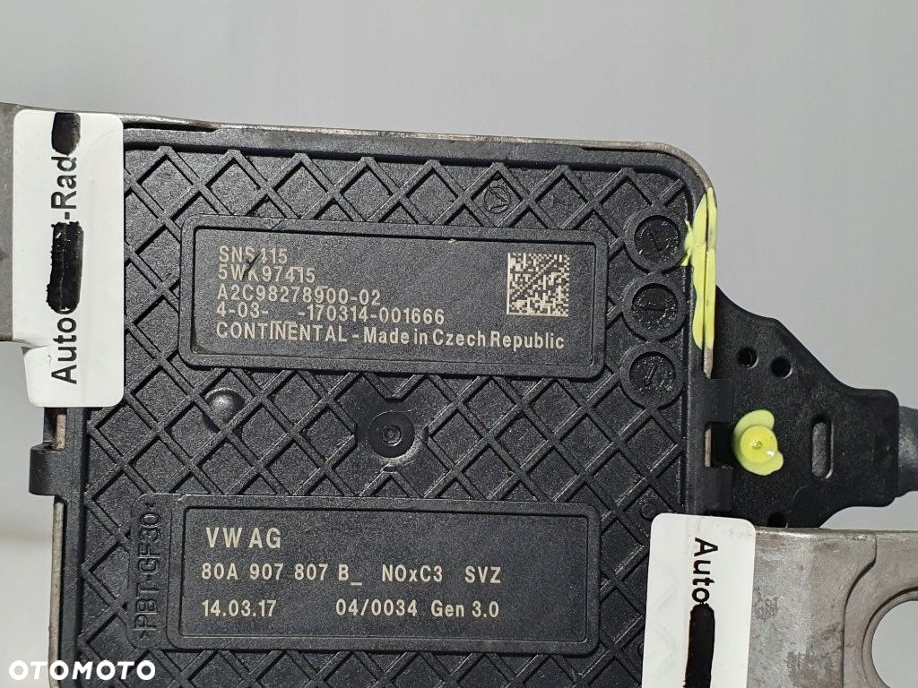 AUDI A4 B9 2017 A6 C7 Q5 2.0TDI SONDA CZUJNIK NOX DPF 80A907807B SUPER STAN - 7