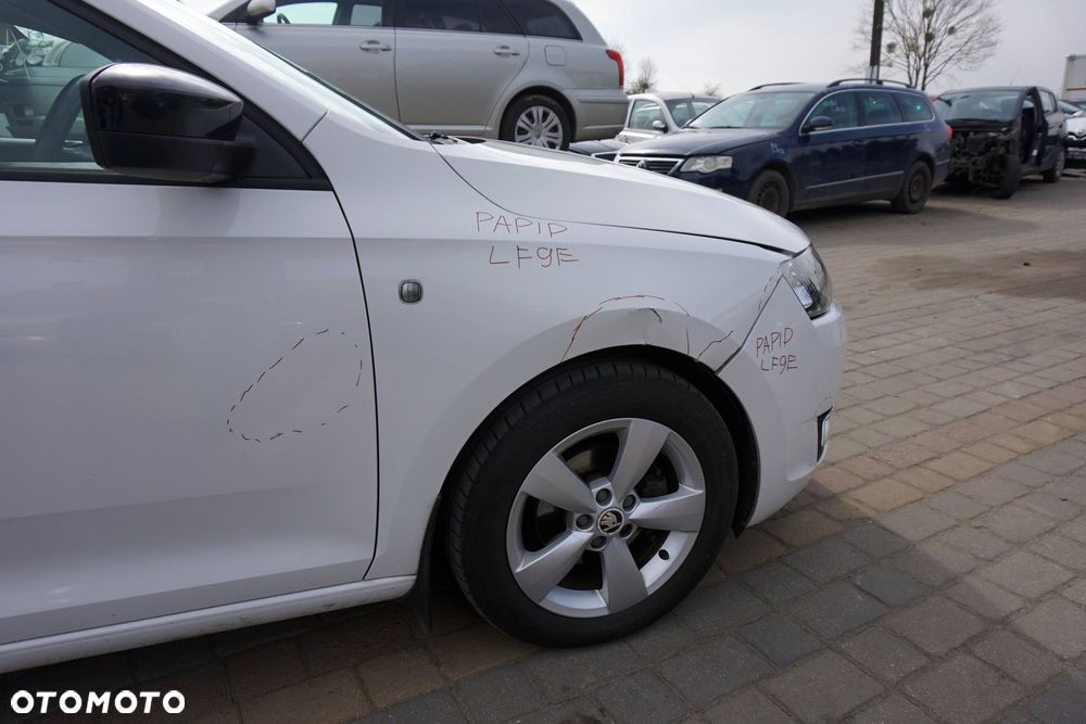 MASKA ZDERZAK BŁOTNIKI LAMPY RAPID NH3 LF9E  SKODA 2012-2019 BIAŁY PRZÓD KOMPLETNY - 16