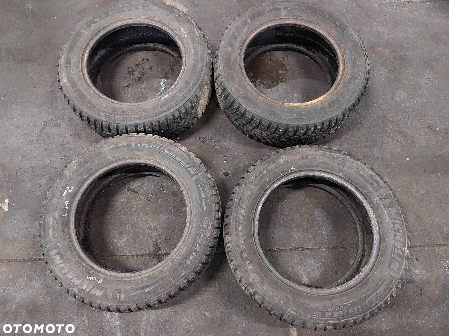 OPONY ZIMOWE 4 SZT 195/65R15 KUMHO I ZEN WIS KW19 MICHELIN X-ICE NORTH - 1