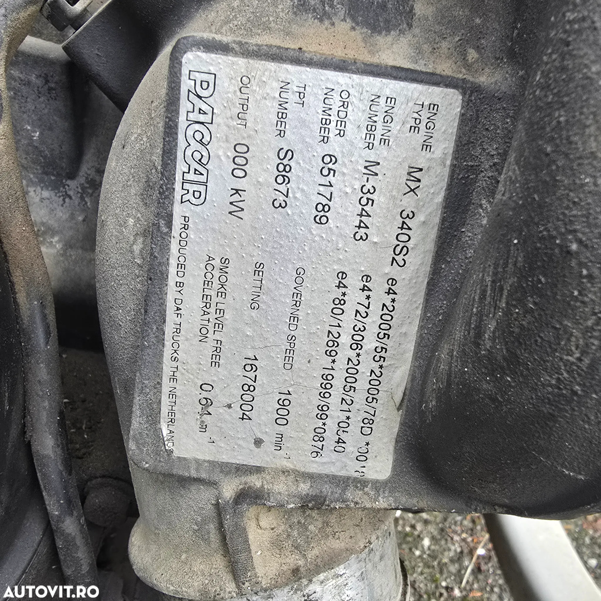 Motor DAF Euro 5 - 2