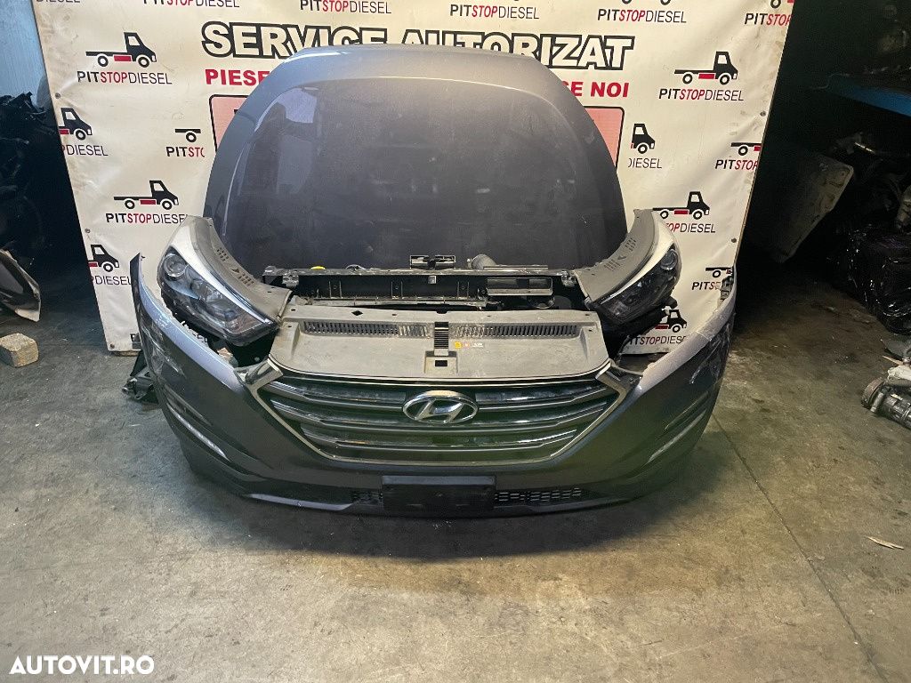 Fata completa Hyundai Tucson 2015 2016 2017 2018 2.0 d 4x4 bara fata aripi faruri capota trager - 1
