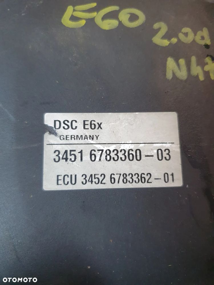 BMW E60 E61 E63 E64 Pompa ABS DSC 6783360 6783362 0265960327 + ŁAPA MOCOWANIE - 3