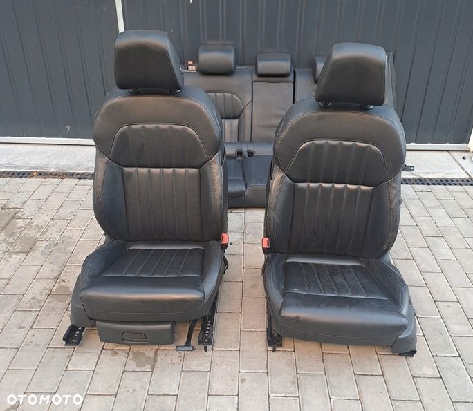 skoda superb 3v iii fotele środek kanapa czarna skóra europa kombi - 1