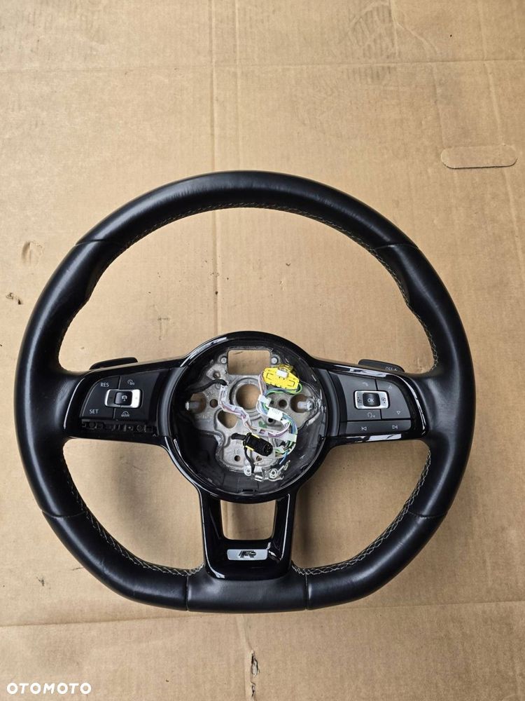 kierownica r line 5g0419091 biała nić vw golf r 300km passat r - 1