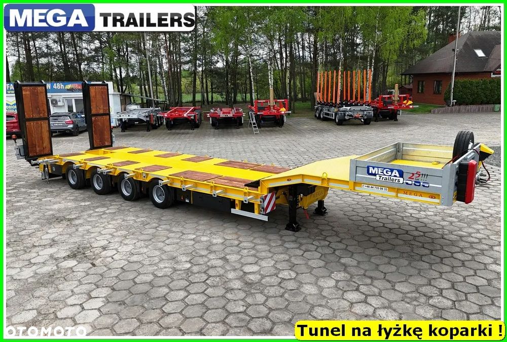 Mega Nisko podłoga 4 osie,  dł. 9,50 m, TUNEL na RAMIĘ KOPARKI !!! - 11