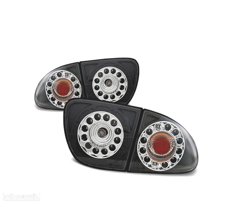 FAROLINS TRASEIROS LED SEAT LEON 1M 99-05 PRETO - 1
