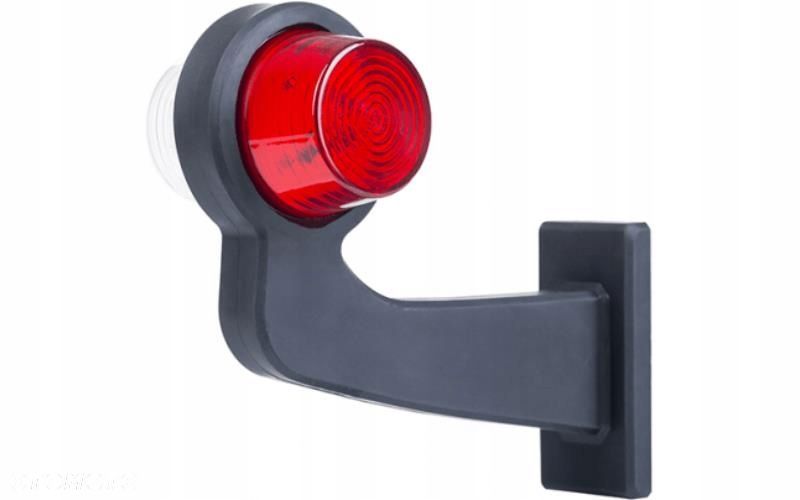 lampa obrysowa old school led biało czerwona 12/24v lewa kabel 5 metrów - 1