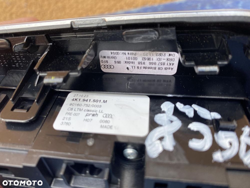 AUDI A6 C8 4K1941501 PRZEŁĄCZNIK ŚWIATEŁ PANEL STEROWANIE / ORYGINAŁ - 4