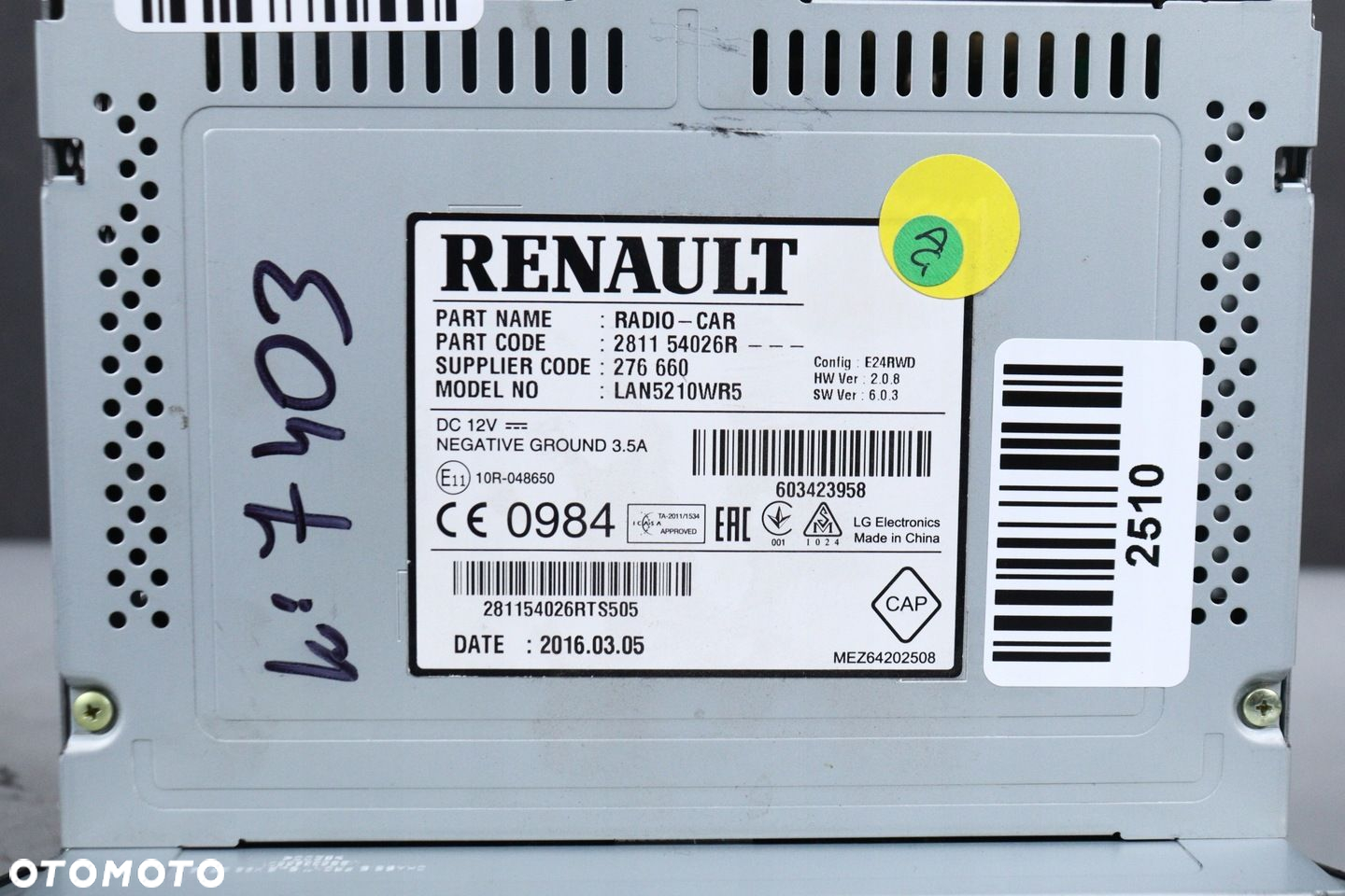 Radio nawigacja Renault Clio IV Media Nav Evolution PL  KOD - 8