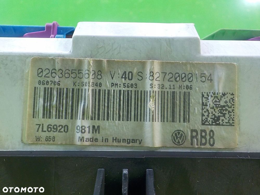 VW TOUAREG I 7L 2.5 TDI AUT 06r 5D licznik 0263655608 - 5