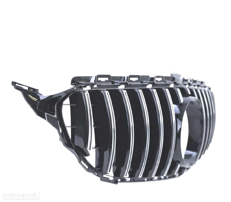 GRELHA FRONTAL MERCEDES W205 S205 14-18 AMG GT PRETO CHROMADO - 2