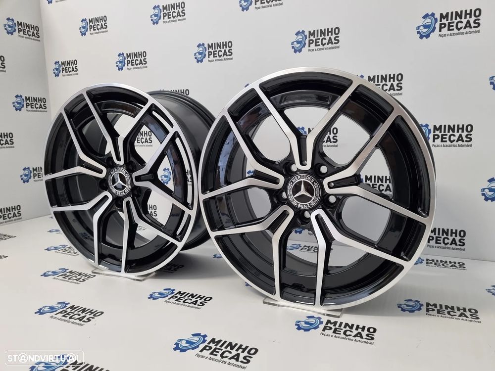 Jantes Mercedes Novo Class C e E AMG em 18 Preto Polido - 2