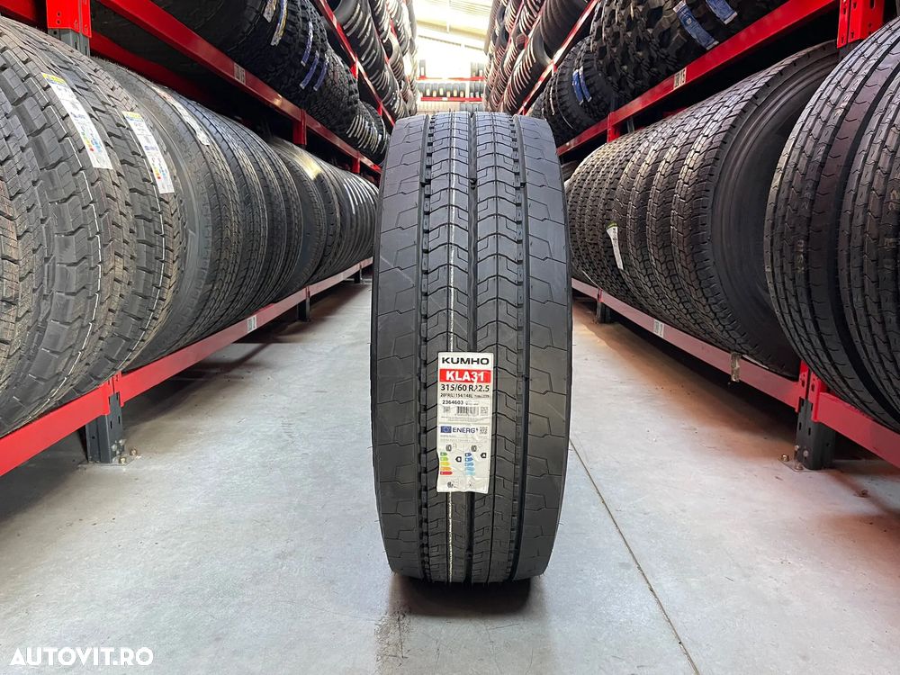 Anvelopa NOUA 315/60R22.5 Kumho KLA31, M+S*, Hybrid, Directie, 154/148L/B/A/70dB(A) - 2