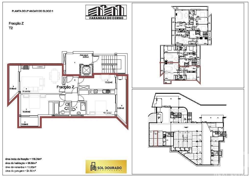 Apartamento T2 em Vila Real de 116,00 m2 - Grande imagem: 2/30
