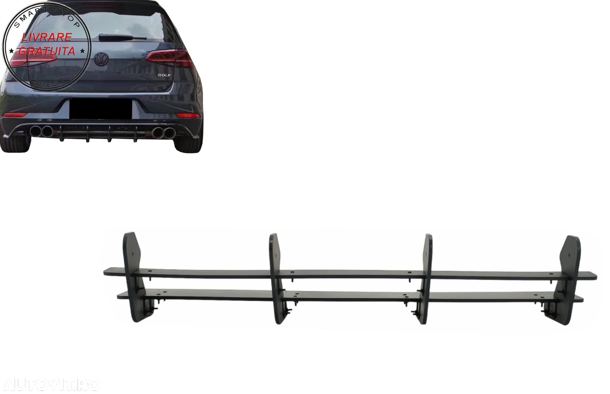 Extensie Difuzor Bara Spate VW Golf 7.5 Facelift R (2017-2020)- livrare gratuita - 13