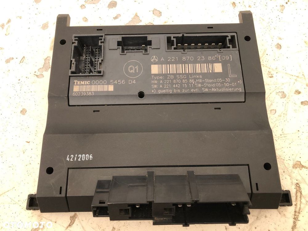 MERCEDES W221 MODUŁ STEROWNIK FOTELA A 2218702386 - 2