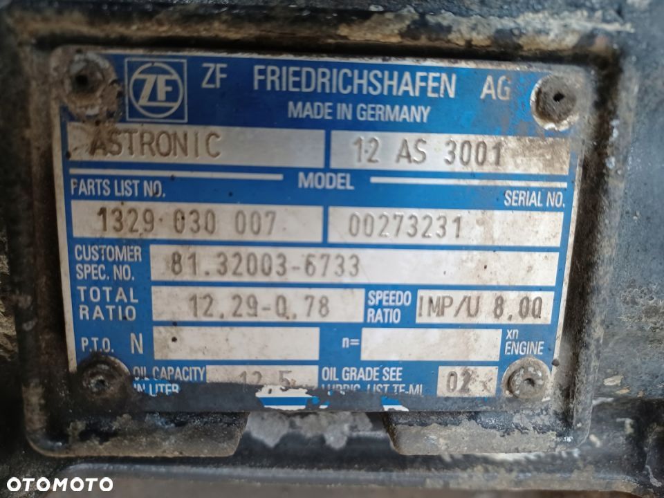 Skrzynia Biegów MAN TGA 12AS3001TO Astronic - 2