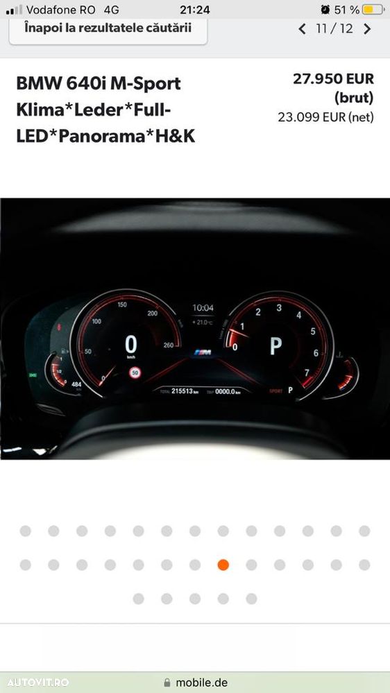 BMW Seria 6 640i - 14