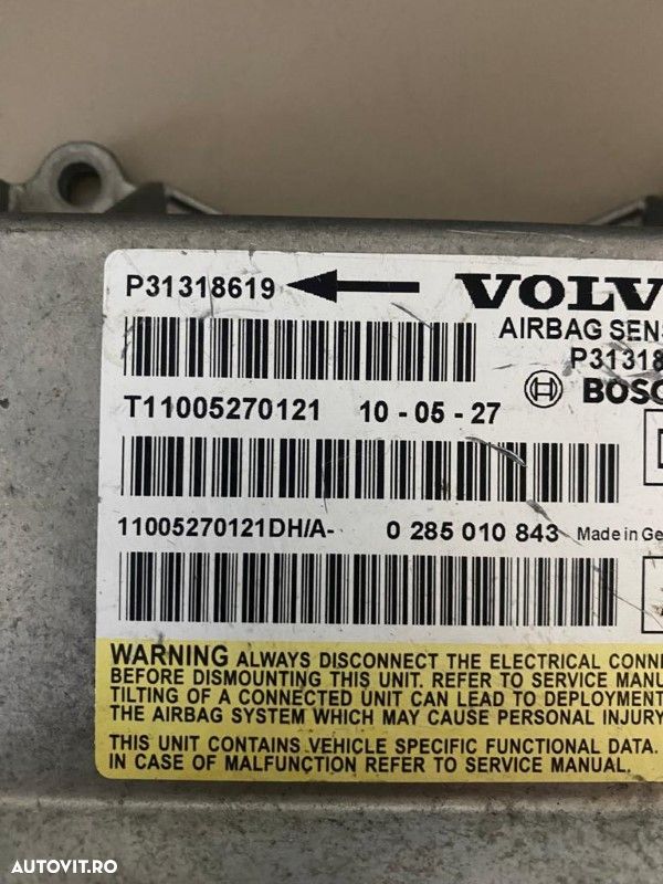 Calculator airbag SRS Volvo S60 V60 XC60 S80 XC70 V70 31318619 - 4