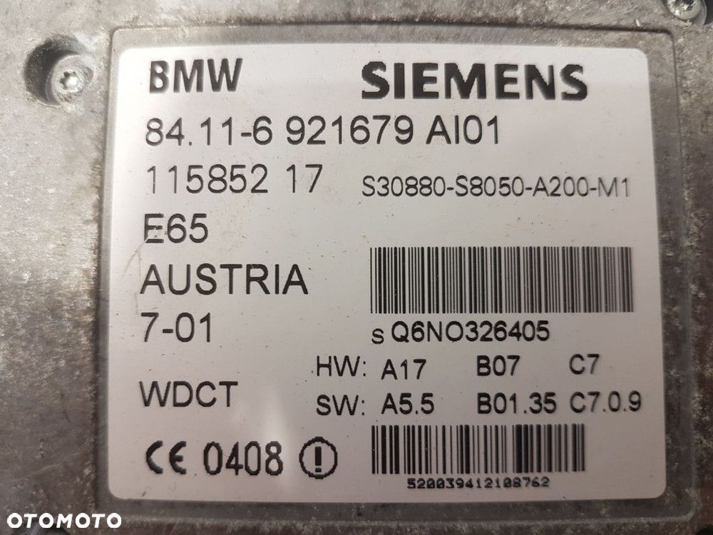 BMW 7 E65 MODUŁ TELEFONU 921679 - 2