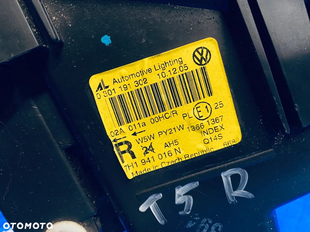 REFLEKTOR LAMPA LEWA PRAWA LEWY PRAWY PRZÓD PRZEDNIA VW VOLKSWAGEN TRANSPORTER T5 06R ; 7H1941015N 7H1941016N 0301191301 0301191302 ORYGINAŁ - 11