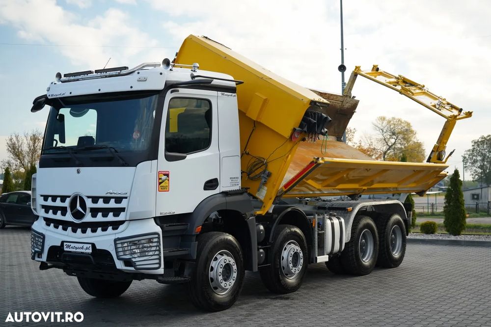 Mercedes-Benz AROCS 3243 / 8x4 / BASCULĂ DUBLU 6,2 M / HAYON HIDRODOXY / CLAPETĂ HIDRODOXY / AUTOMATĂ / ANVELOPE 100% / EURO 6 / 2021 - 7