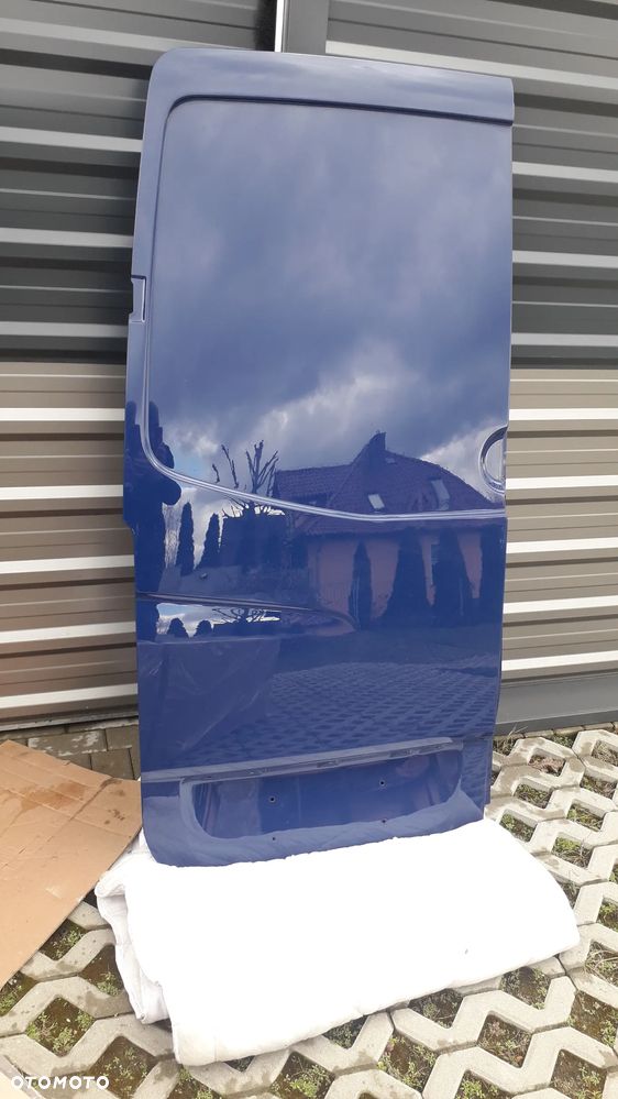 Drzwi Tył Tylne Lewe Sprinter 906 Crafter 2E niskie szyba bez rdzy granatowe niebieskie - 1